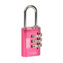 Kasp Aluminium Combination Padlock 20mm Pink