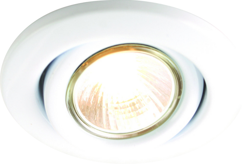 Knightsbridge IP20 230V 50W max. GU10 White Recessed Tilt Downlight