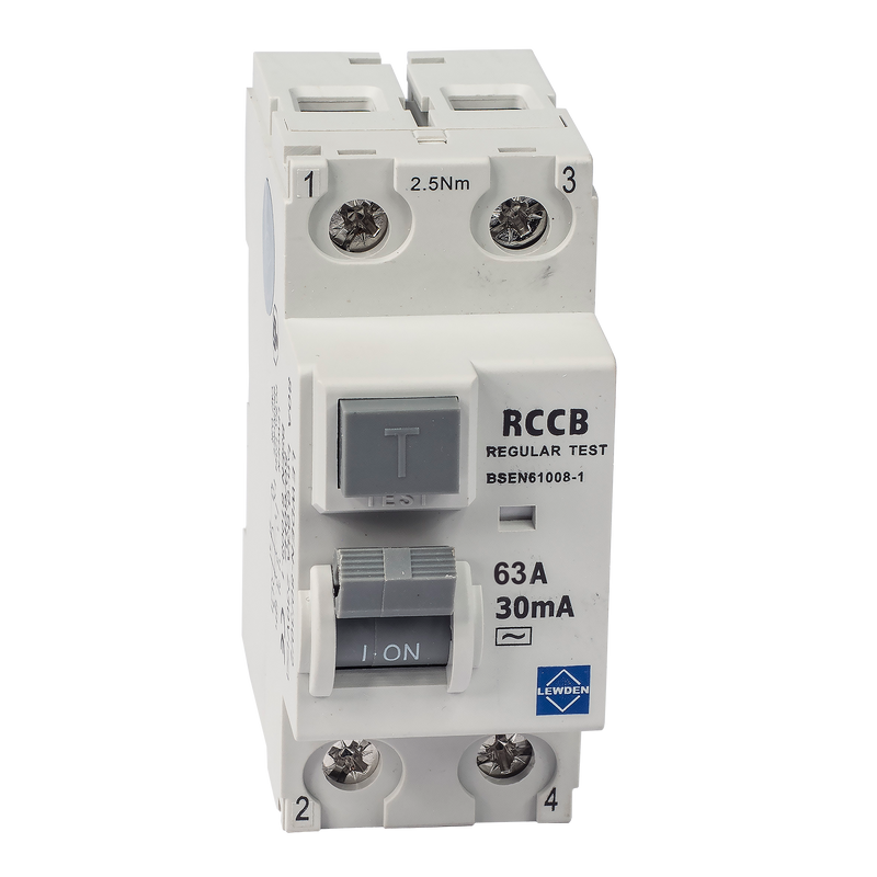 Lewden 100A 100mA 2 Pole Type A Selective Time Delay RCCB