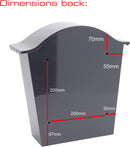 Sterling Classic Galvanised Steel Wall Mounted Postbox, Anthracite