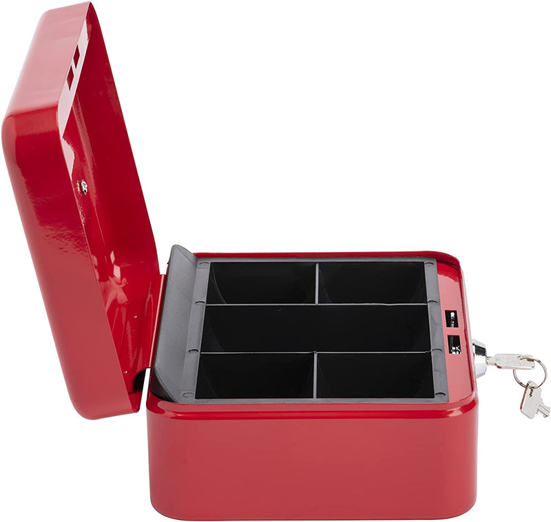 Sterling 8 Inch Key Cash Box, Red