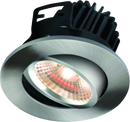 Knightsbridge IP20 7W LED 3000K Warm White Tilt Downlight with Fixed Brushed Chrome Bezel