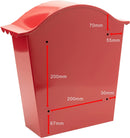 Sterling Classic Galvanised Steel Wall Mounted Postbox, Red