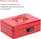 Sterling 10 Inch Combination Cash Box, Red