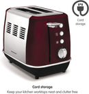 Morphy Richards Evoke 2 Slice Toaster, Red