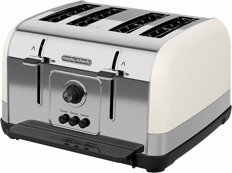 Morphy Richards Venture 4 Slice Toaster, Matt Cream