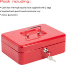 Burg Wächter 10 Inch Money Cash Box, Red