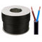 1.5mm 2 Core Black Cable Flexible 3182Y - 5m