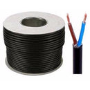 1.5mm 2 Core Black Cable Flexible 3182Y - 100m