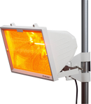 Knightsbridge IP24 1300W Outdoor Infrared Heater with Mesh Grille and RS7 1300W Tube White