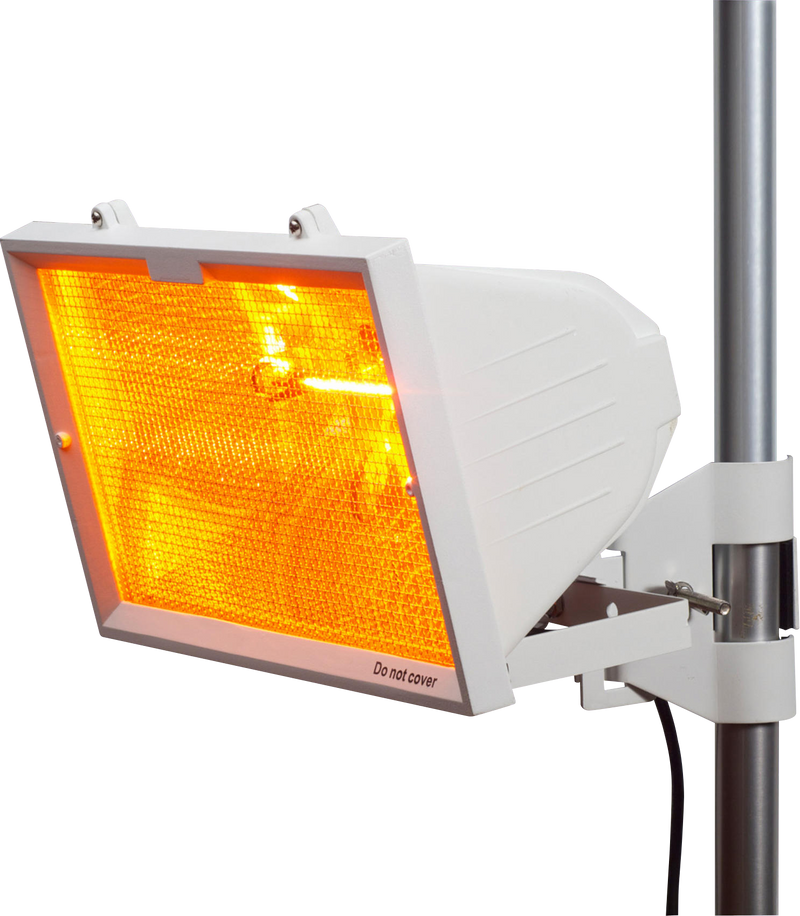 Knightsbridge IP24 1300W Outdoor Infrared Heater with Mesh Grille and RS7 1300W Tube White