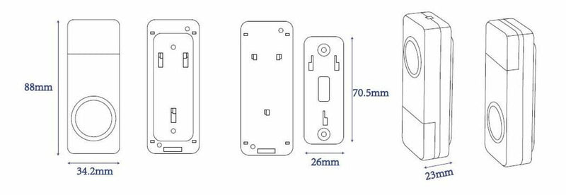 Knightsbridge Wireless plug in dual entrance door chime system - white