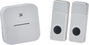 Knightsbridge Wireless plug in dual entrance door chime system - white