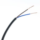 0.75mm 2 Core PVC Flex Cable Black Round 2182Y - 1m