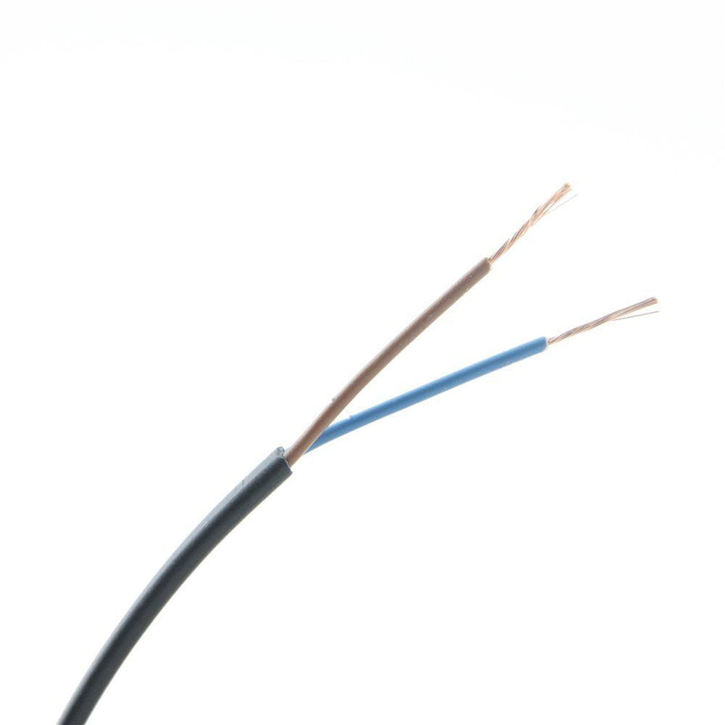 0.5mm 2 Core PVC Flex Cable Black Flat 2192Y - 100m