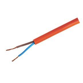 0.75mm 2 Core Hi-Vis Flex Cable Orange Round 3182Y - 10m