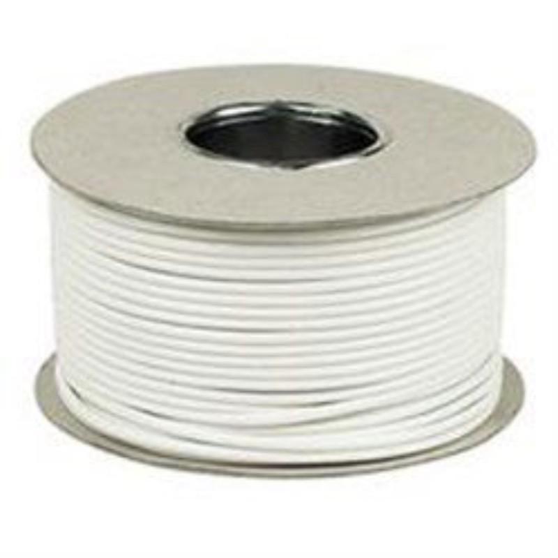 3 Pair 6 Core Round White CCS Telephone Cable - 25m