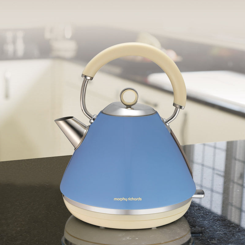 Morphy Richards Accents 1.5 Litre Pyramid Kettle, Cornflour Blue