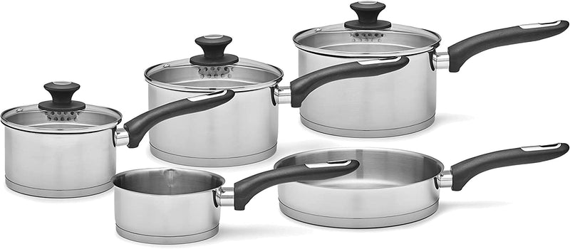 Morphy Richards 5 Piece Pan Set, Stainless Steel