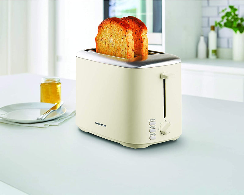 Morphy Richards Equip 2 Slice Toaster, Cream