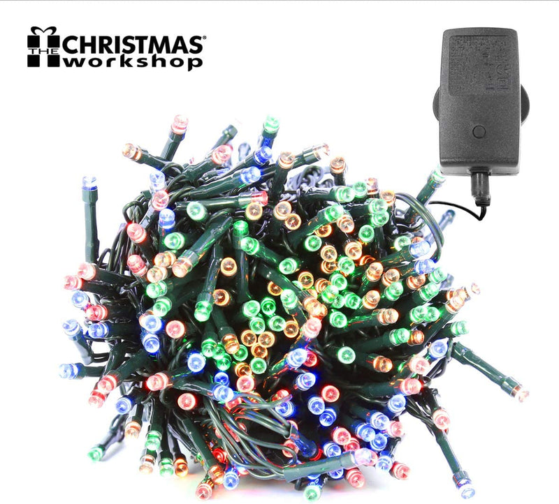 Christmas Workshop 200 Multi-Coloured LED Chaser Christmas Lights / Indoor or Outdoor Fairy Lights
