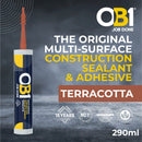 OB1 290ml Multi-Surface Construction Sealant & Adhesive, Terracotta