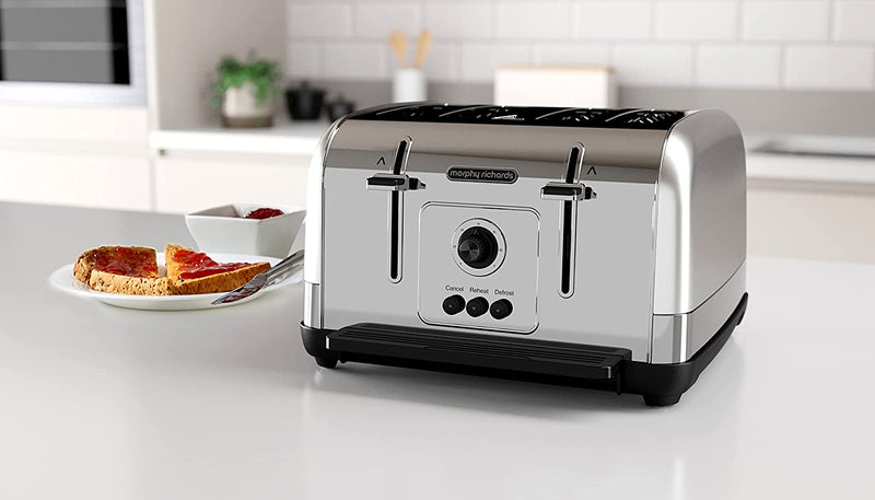 Morphy Richards Venture 4 Slice Toaster, Stainless Steel