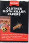 Rentokil Clothes Moth Killer Papers - 10 Pack