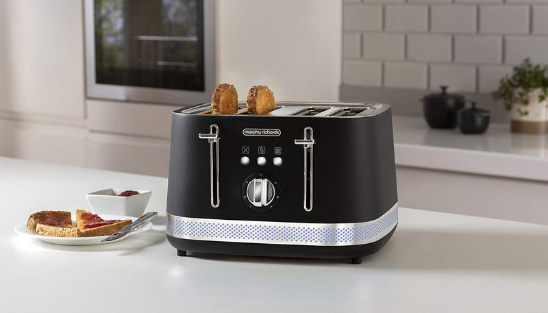 Morphy Richards Illumination 4 Slice Toaster - Black