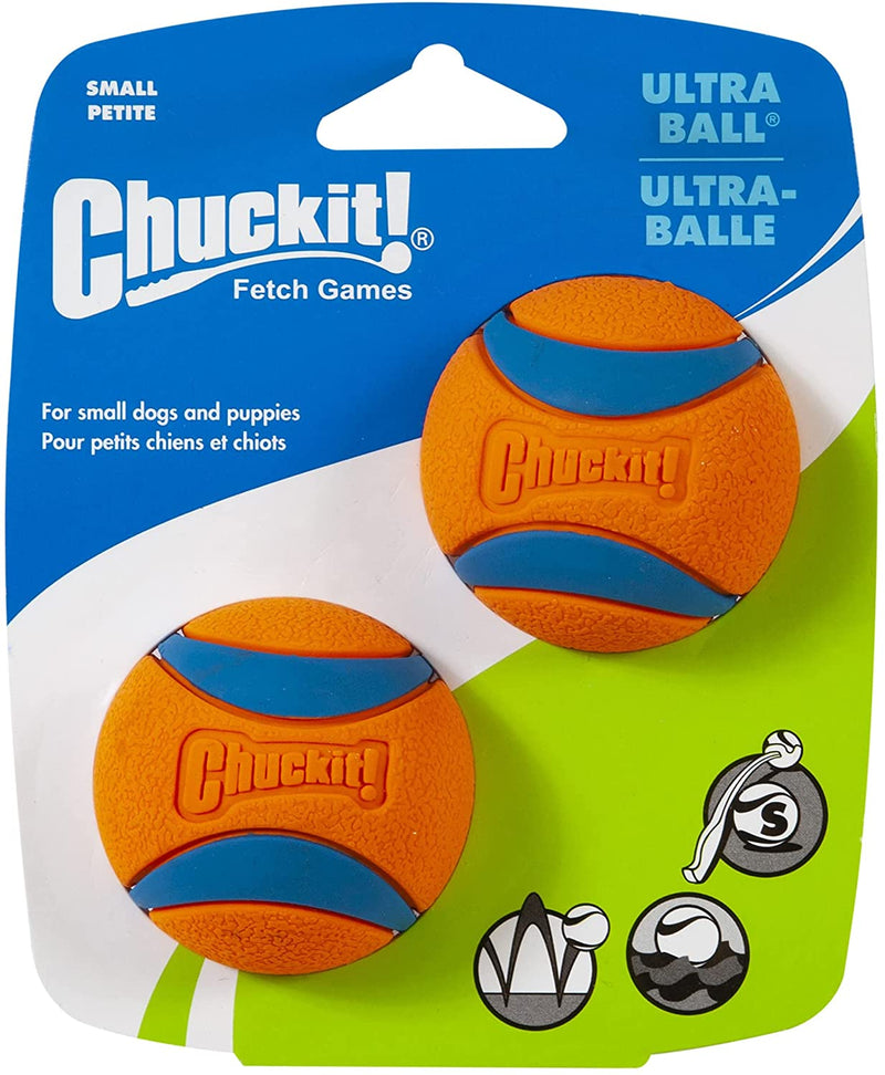 Chuckit Ultra Ball High Bounce Rubber Dog Ball, 2 Small Balls