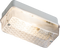 Knightsbridge 230V IP65 100W (BC) B22 Bulkhead with Clear Prismatic Diffuser and Aluminium Base