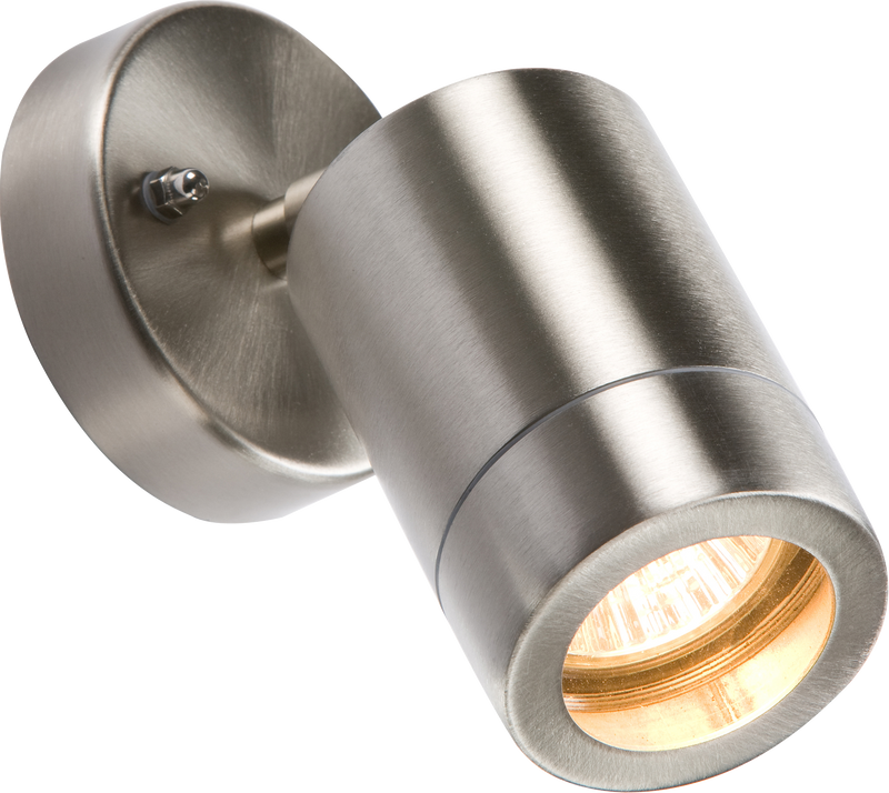 Knightsbridge 230V IP65 GU10 35W Lightweight Stainless Steel Adjustable Wall Light