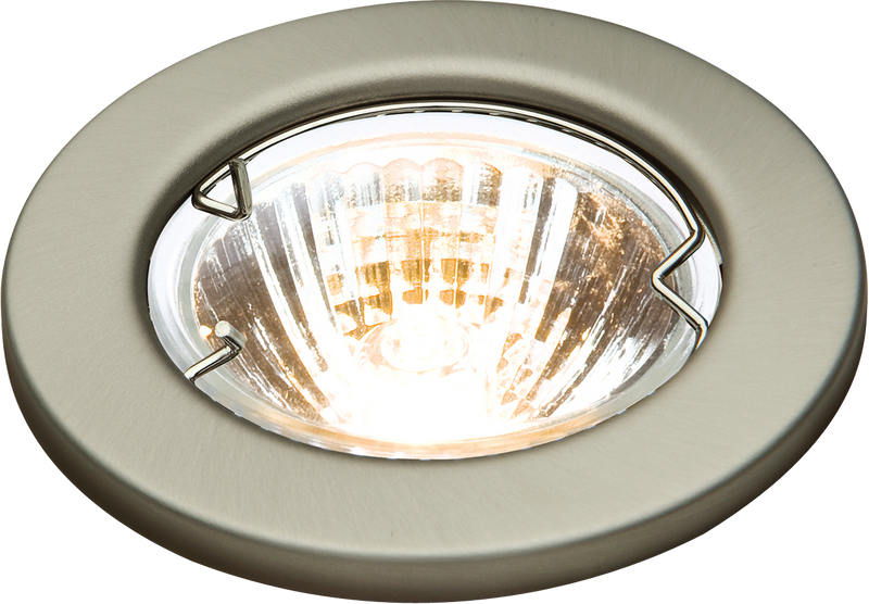 Knightsbridge IP20 12V 50W max. L/V Brushed Chrome Downlight with Bridge