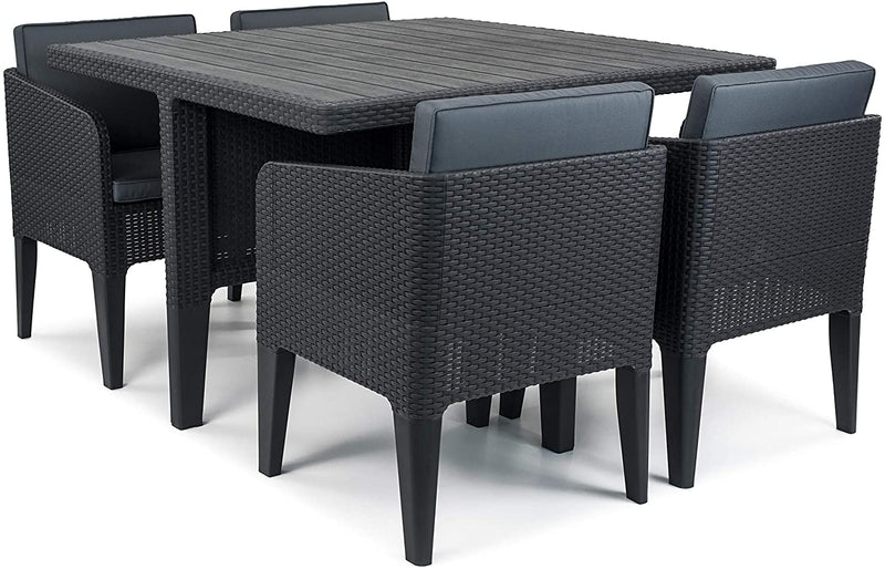 Keter Columbia 5 Piece Dining Set - Anthracite