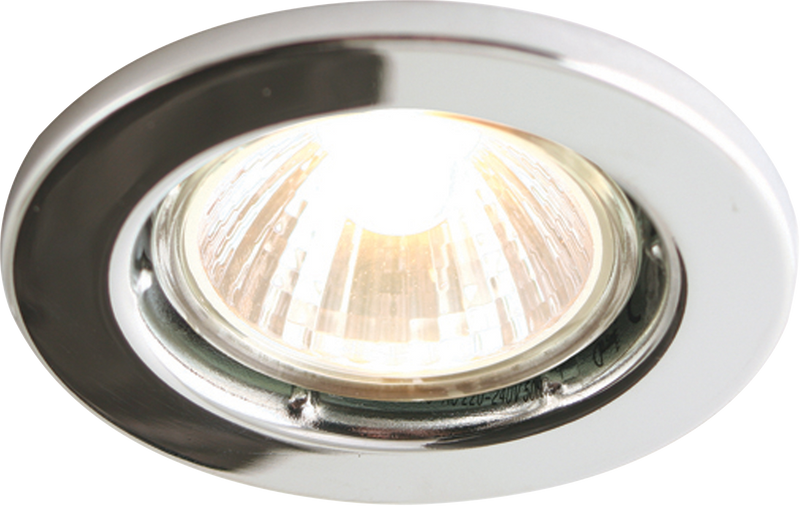 Knightsbridge IP20 50W GU10 Chrome Recessed Fixed Downlight