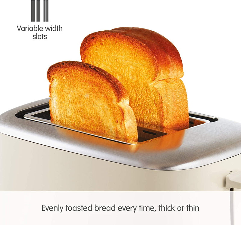 Morphy Richards Equip 2 Slice Toaster, Cream