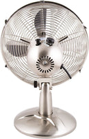 Xpelair Classic 12 Portable Desk Fan, Brushed Chrome