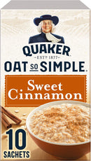 Quaker Oat So Simple Sweet Cinnamon Porridge, 10 x 33g Sachets