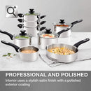 Morphy Richards 8 Piece Pan Set, Stainless Steel