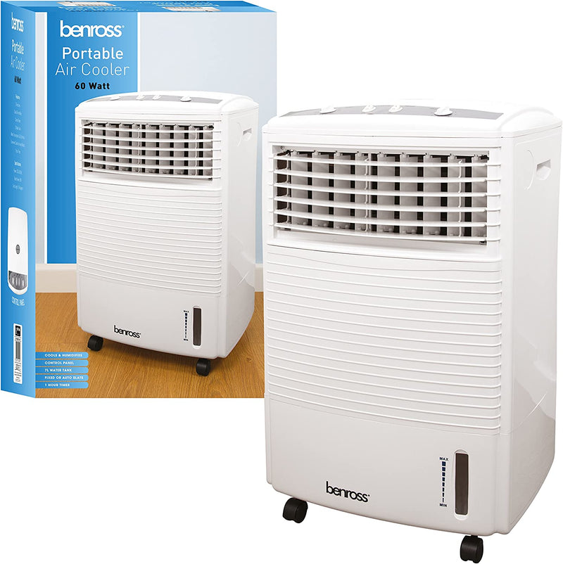 Benross 60W Portable Air Cooler, White