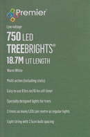 Premier Decorations 750 LED Multi Action TreeBrights, Warm White