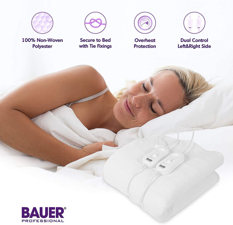 Bauer Electric Heated Under Blanket, Double 107x120cm