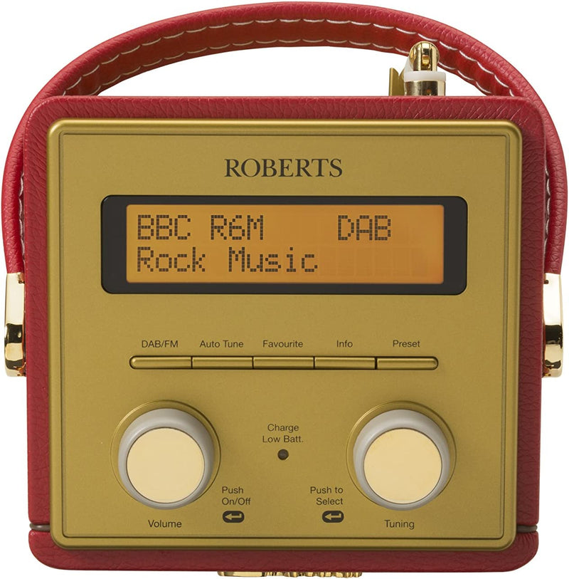 Roberts Revival Mini Portable Digital Radio, Red