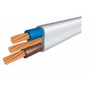 Grey 4mm 32A Brown Blue Twin & Earth (T&E) 6242Y Flat PVC Harmonised Lighting Power Cable - 1m