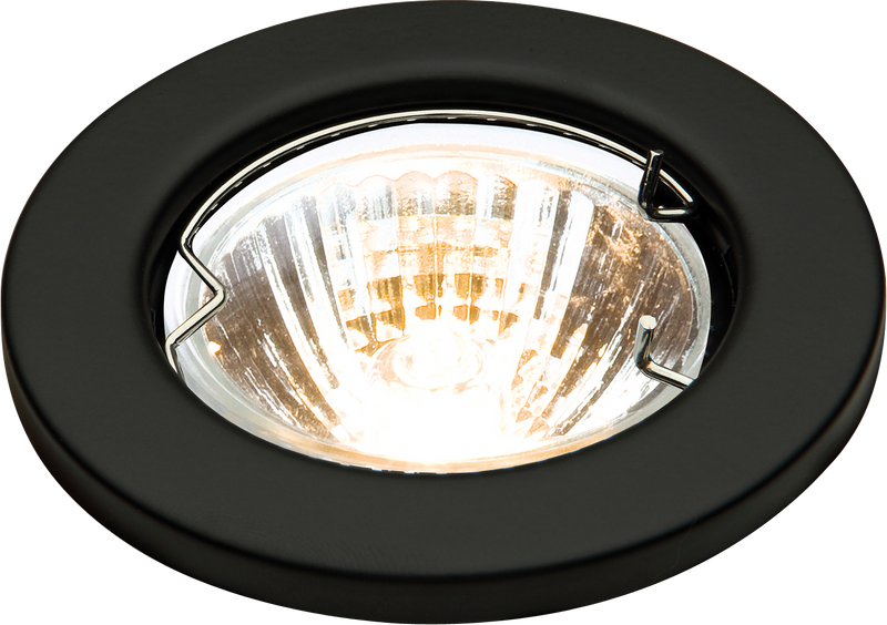 Knightsbridge IP20 12V 50W max. L/V Matt Black Downlight with Bridge