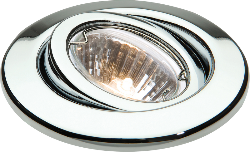 Knightsbridge IP20 12V 50W max. L/V Chrome Gimbal Downlight