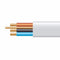 White 1.5mm 16A Brown Black Grey Three Core & Earth 6243B Flat LSZH (Low Smoke Zero Halogen) Harmonised Lighting Power Cable - 10m