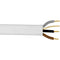 White 1.5mm 16A Brown Black Grey Three Core & Earth 6243B Flat LSZH (Low Smoke Zero Halogen) Harmonised Lighting Power Cable - 50m