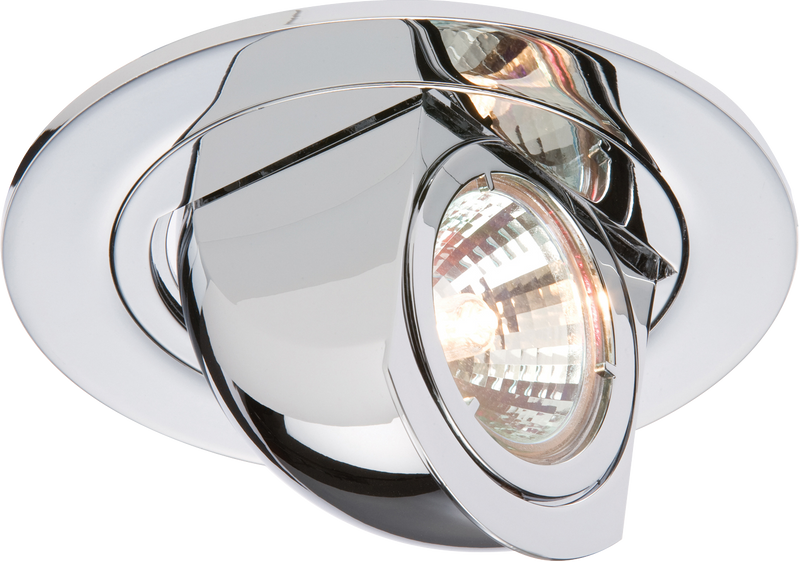 Knightsbridge IP20 12V 50W max. Chrome Swivel & Scoop Fitting