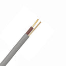 Grey 1mm 14A Brown Single Core & Earth 6241Y Flat PVC/PVC Harmonised Lighting Power Cable - 1m